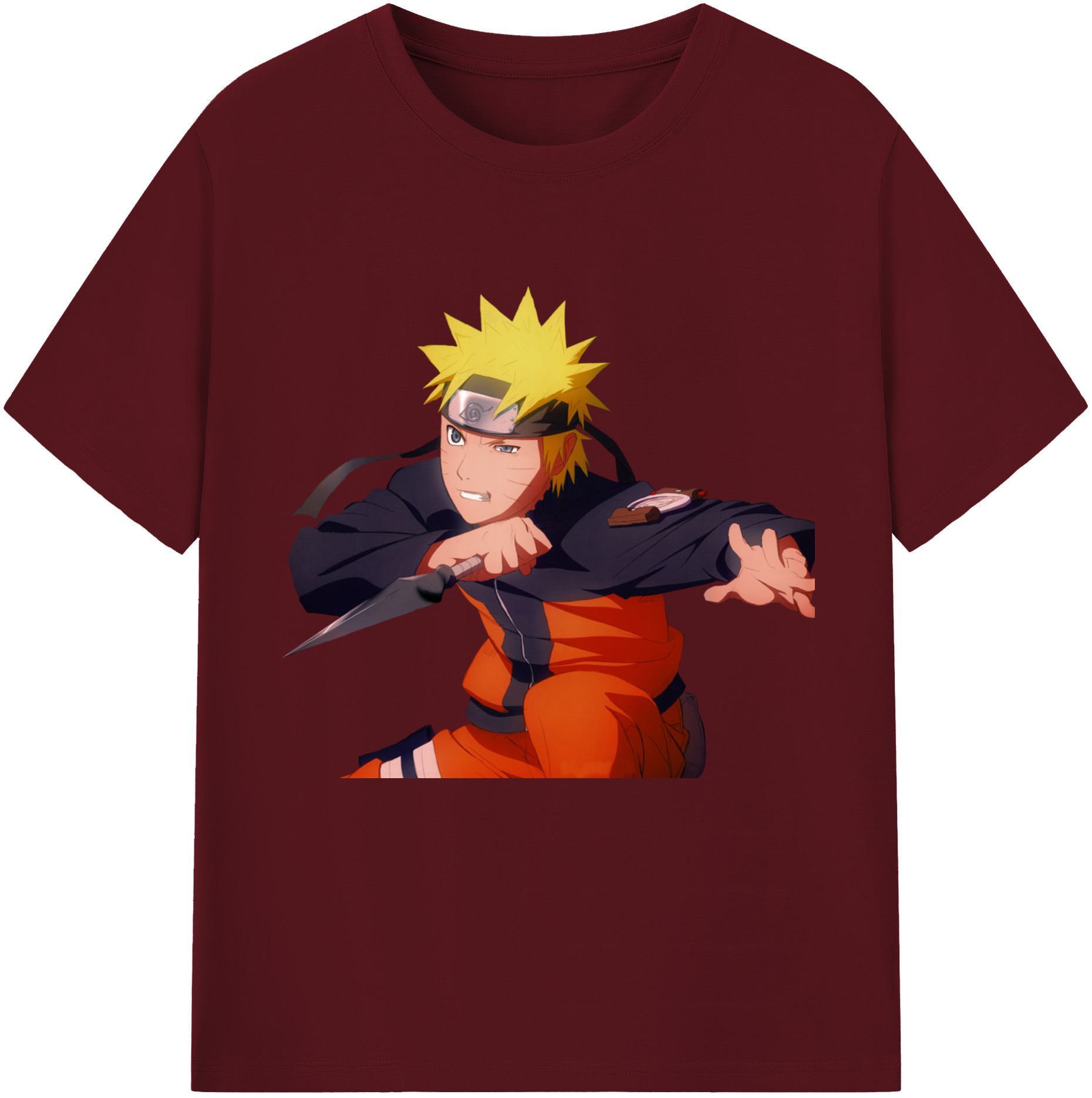 （画像用） NARUTO -ナルト- うずまき ナルト Uzumaki Naruto 綿100％半袖Tシャツ（フロントプリント）